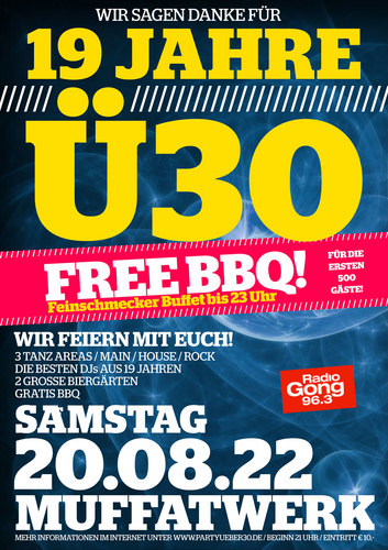 19. Jahre Radio Gong Ü30 Party